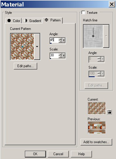 Pattern setting